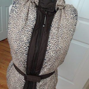 Marly's 1981 Puffer Vest Size 8 Animal Print Made in Italy